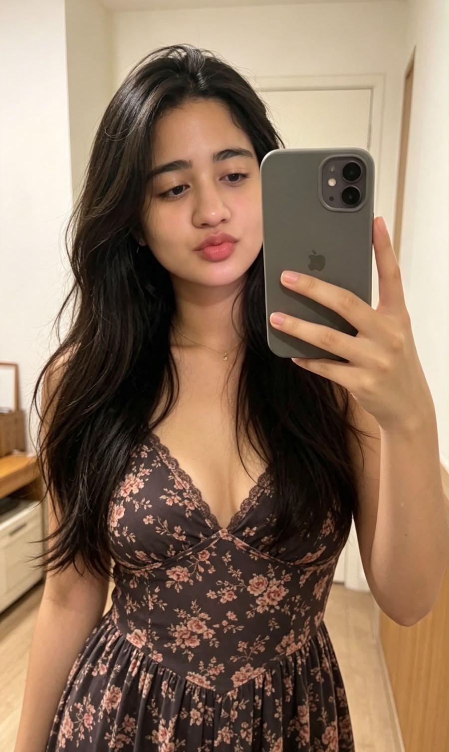 A girl on a 1-on-1 video call (DO)